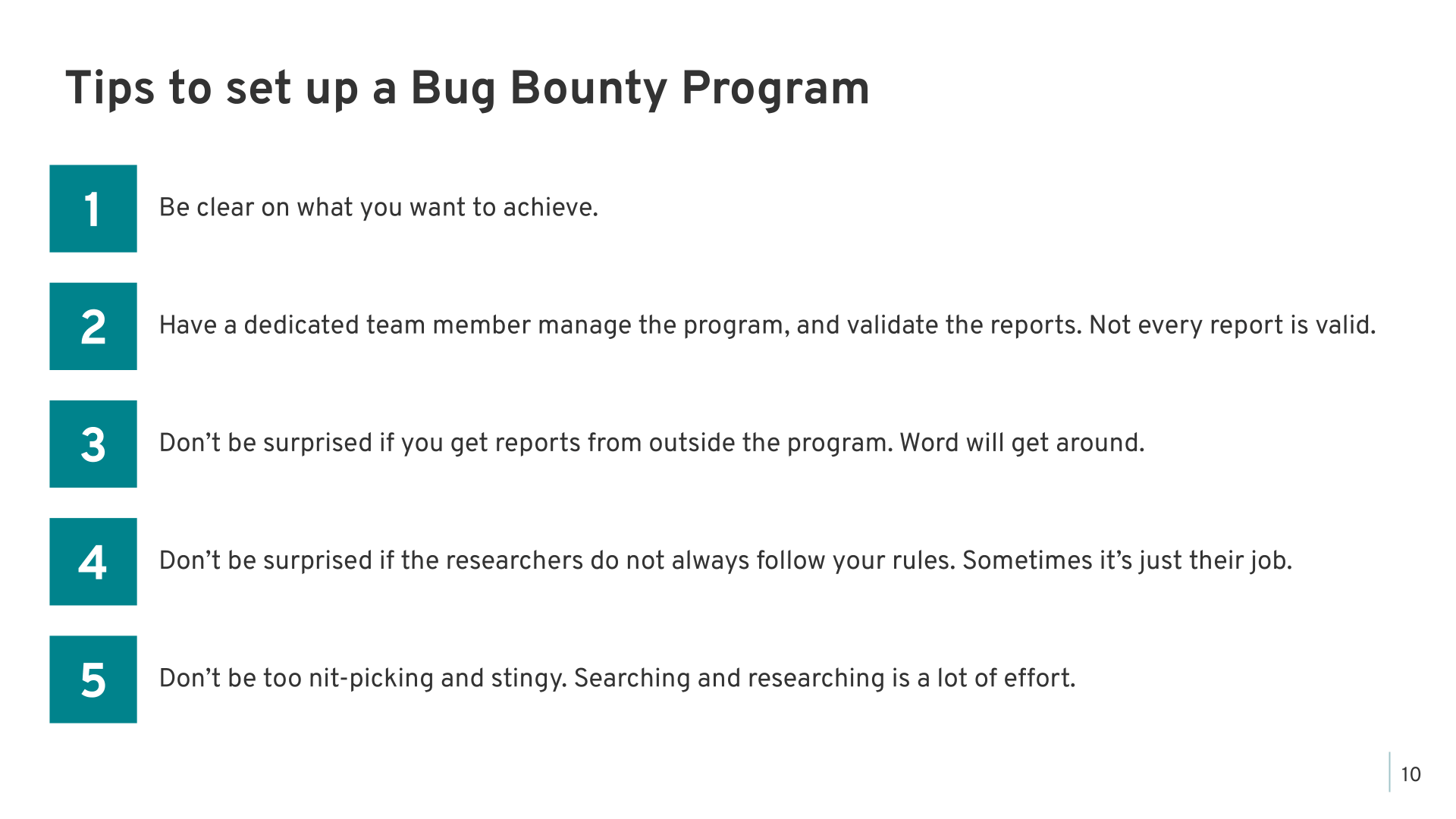 Bug Bounty Program - Slide 10