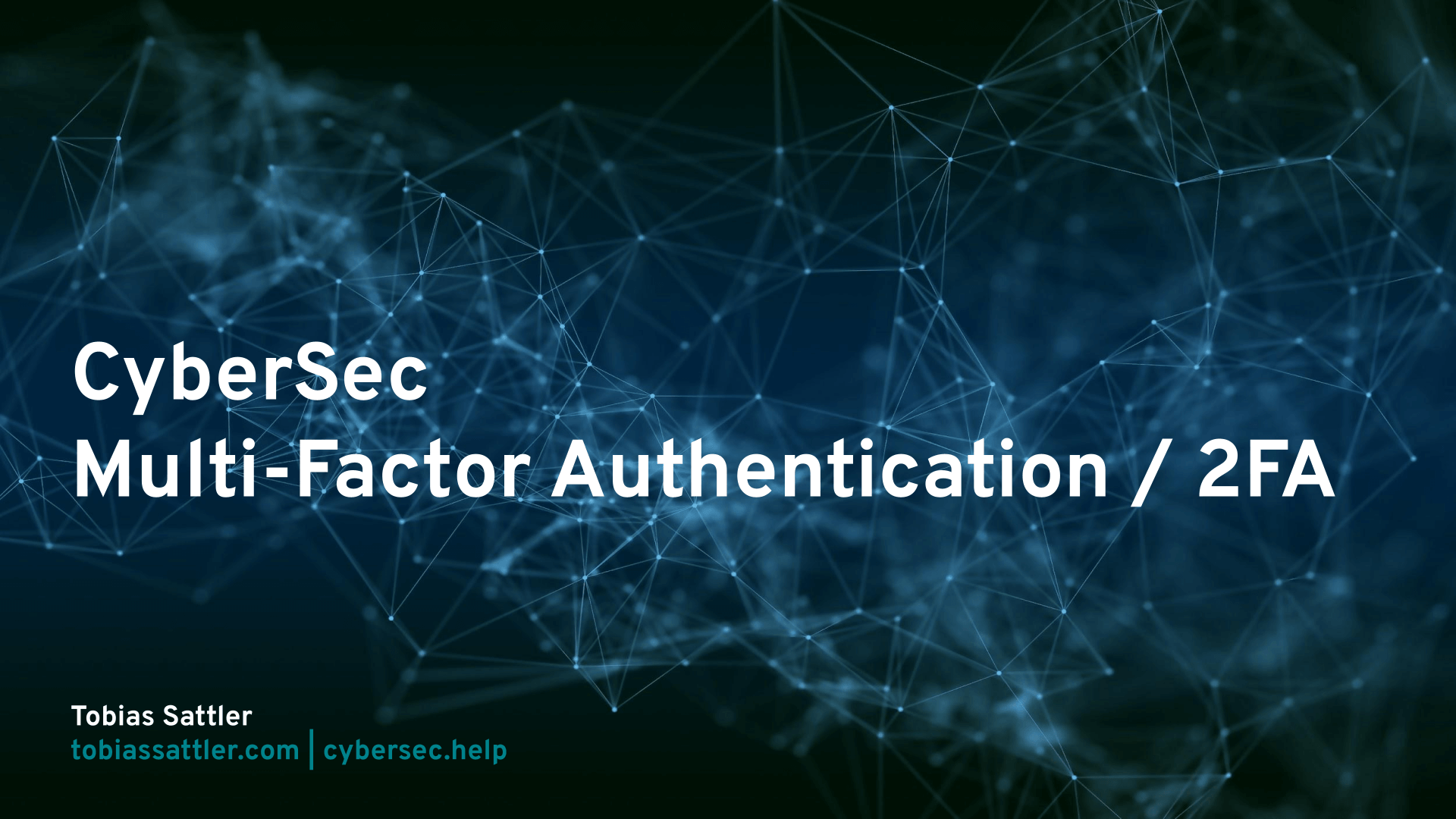Multi-Factor Authentication / 2FA - Slide 1