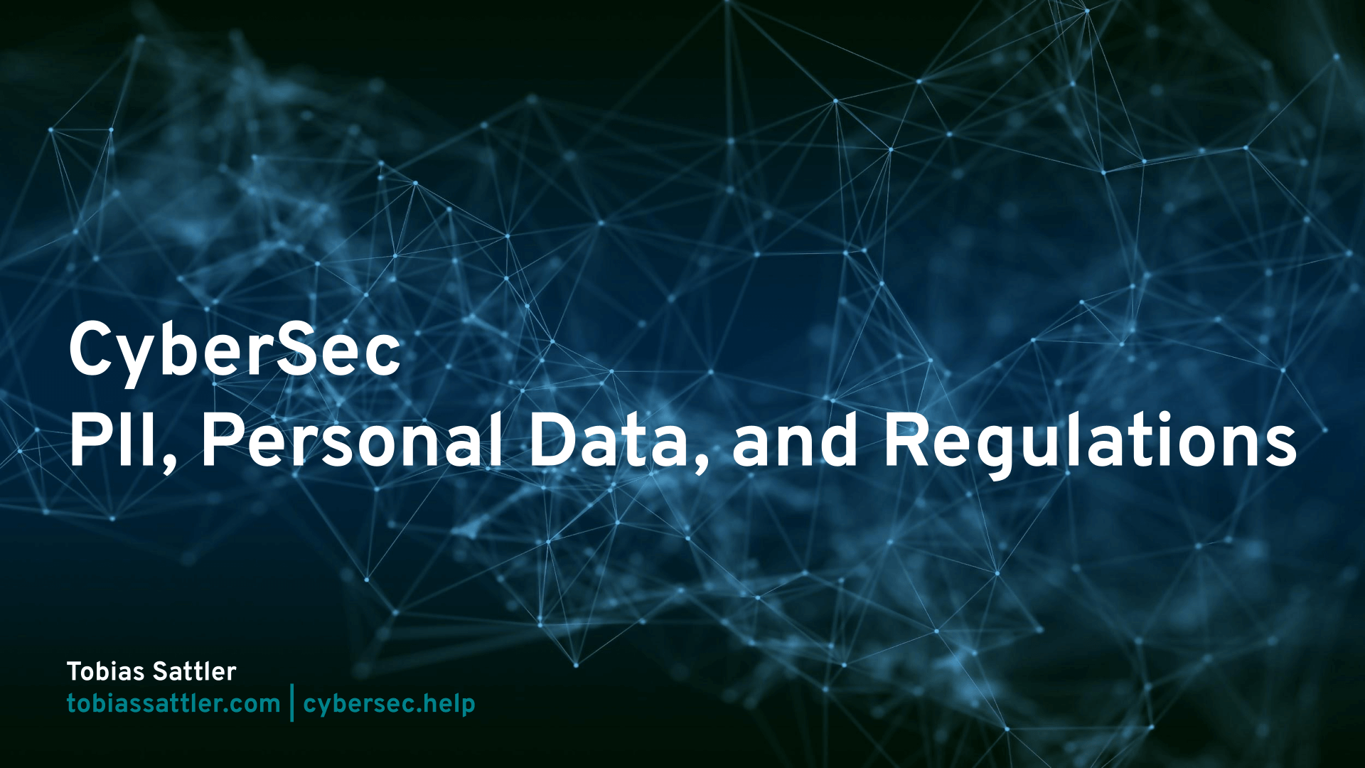 PII, Personal Data, and Regulations - Slide 1
