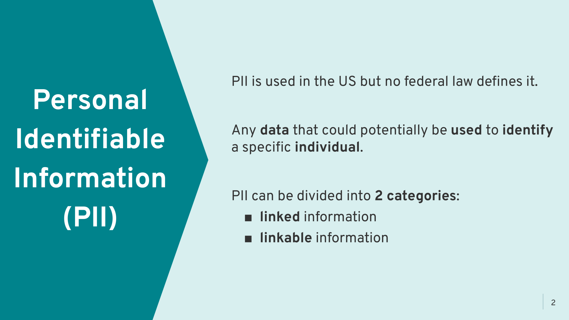 PII, Personal Data, and Regulations - Slide 2