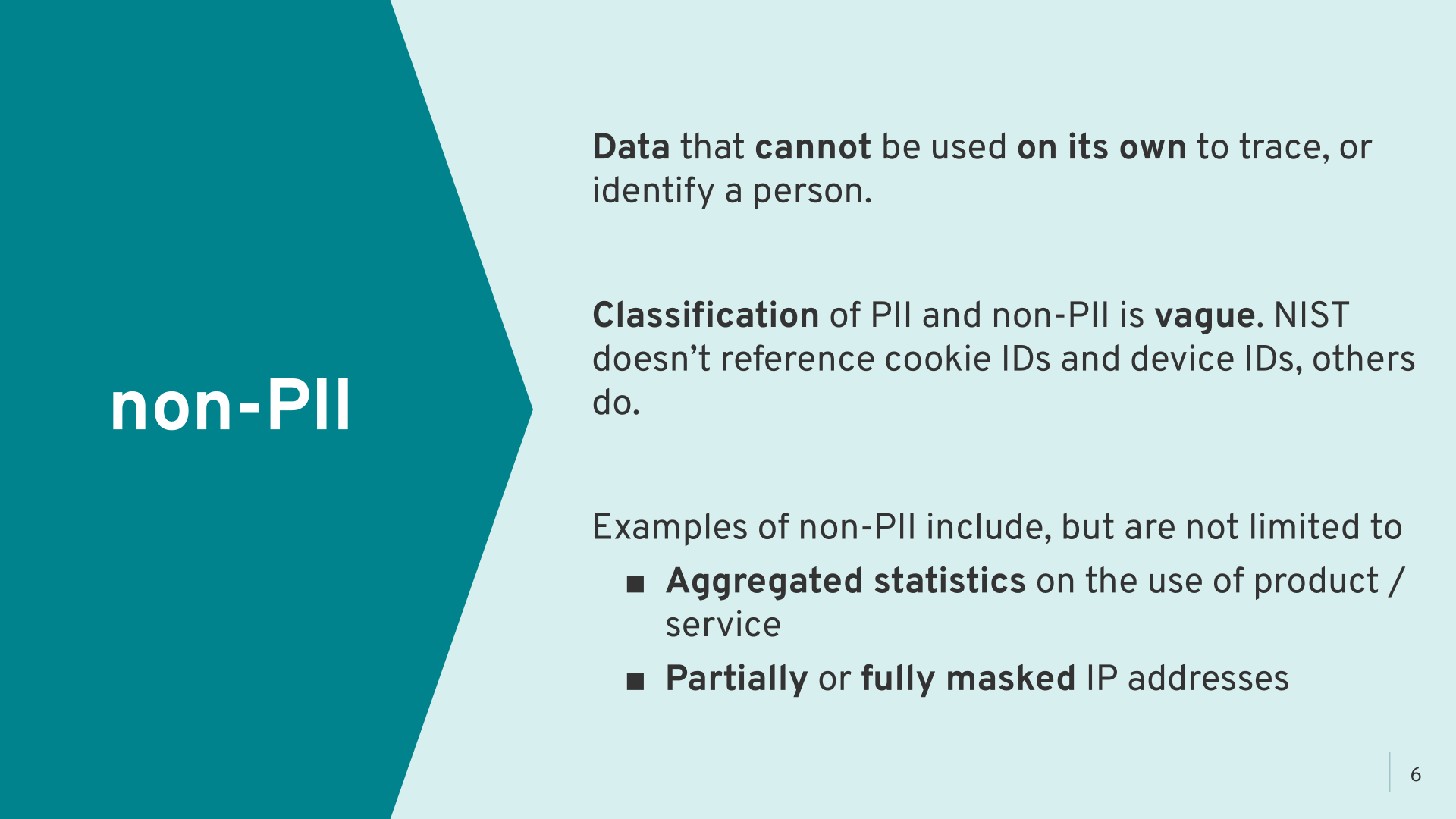 PII, Personal Data, and Regulations - Slide 6